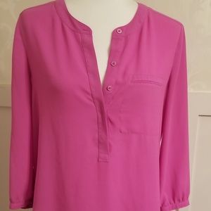NYDJ Pink Pintuck Blouse